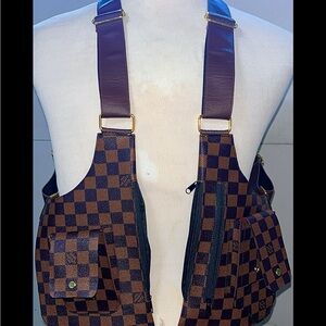 Authentic Repurposed Louis Vuitton Messenger bag